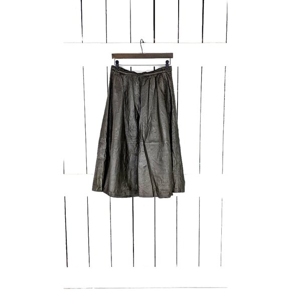 Leder Skirts Vintage Leder Genuine Leather Aline High Waist Skirt